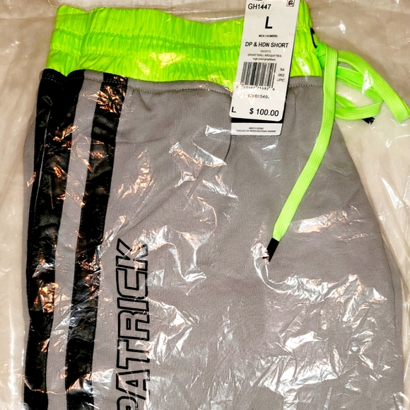 Adidas Daniel Patrick X James Harden Shorts Sz L Neon Green/Grey/Black NWT
